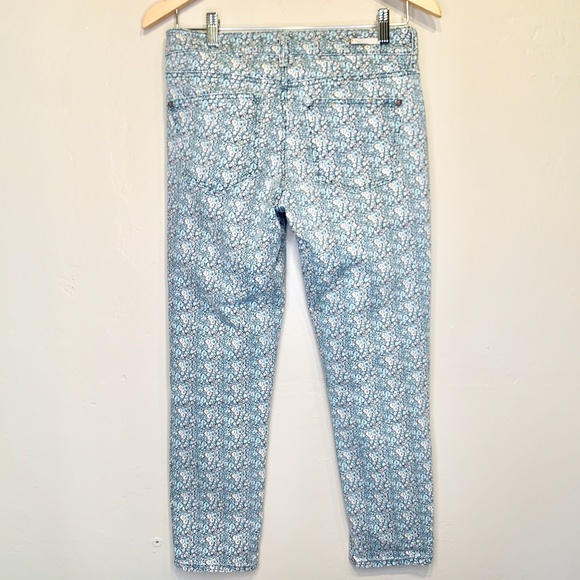 Pilcro Anthro Ditsy Floral Retro Spinoff Cottagecore Cropped Ankle Skinny Jeans - Picture 3 of 13